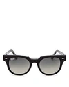 Ray Ban Ray-ban Womens Black Rb2168 Meteor Square-frame Sunglasses In Black/gray Green