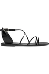 Ancient Greek Sandals Meloivia Leather Sandals In Black