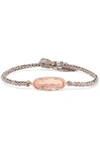 BROOKE GREGSON ICICLE 14-KARAT ROSE GOLD, STERLING SILVER AND MORGANITE BRACELET