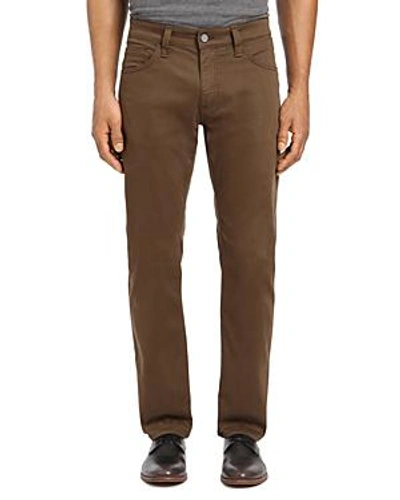 Mavi Zach Straight Leg Twill Pants In Brown Twill