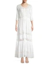 LOVESHACKFANCY Callan Floral-Embroidered Eyelet A-Line Maxi Dress