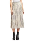 RED VALENTINO Cascading Star Pleated Midi Skirt