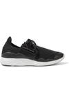 Y-3 Y-3 WOMAN + ADIDAS ORIGINALS CHIMU BOOST PVC AND LEATHER-TRIMMED MESH SNEAKERS BLACK,3074457345617569399