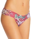HANKY PANKY LOW-RISE PRINTED LACE THONG,2R1584