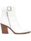 DEREK LAM DEREK LAM EASTON STACK HEEL BOOTIE - WHITE