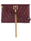 GIVENCHY GIVENCHY GEM OVERSIZED QUILTED CLUTCH - RED