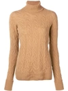 DRUMOHR CABLE KNIT TURTLE NECK SWEATER