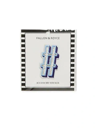 Fallon & Royce Embroidered Letter # Sticker In Blue