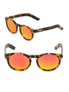 Aqs Women's Benni 49mm Round Sunglasses In Havana Red