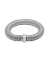 Alor Women's Stainless Steel, 18k White Gold & Diamond Bracelet In Silver