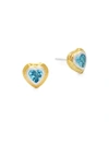 GURHAN Romance Topaz Goldtone Heart Earrings,0400096999619