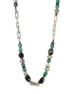 ALEXIS BITTAR Crystal-Encrusted Mixed Stone Necklace,0400094079264
