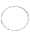 ALOR 18K Gold & Diamond Stainless Steel Cable Necklace,0400096972479