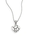 JOHN HARDY Kali White Sapphire & Sterling Silver Lava Heart Pendant Necklace,0400087265467