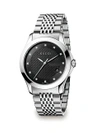 GUCCI G-TIMELESS DIAMOND AND STAINLESS STEEL BRACELET WATCH,0400093113914