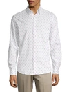 BEN SHERMAN Clipped Cotton Button-Down Shirt,0400097658372