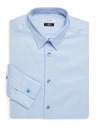 VERSACE Textured Cotton Dress Shirt,0400096186016