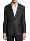 ARMANI COLLEZIONI Plaid Wool Sportcoat,0400095759680