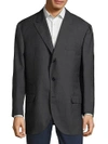 BRUNELLO CUCINELLI Solid Wool Suit Jacket,0400094169717