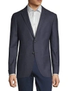 JOHN VARVATOS Checkered Slim Wool Sportcoat,0400097762559