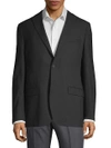 DKNY TONAL MINI CHECK WOOL BLAZER,0400098476024