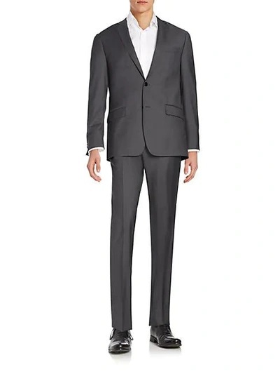 John Varvatos Regular-fit Wool Suit In Grey