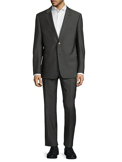 Giorgio Armani Two-button Wool Suit In Grey