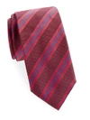BRIONI Stripe Silk Tie,0400096751268