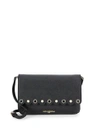 KARL LAGERFELD Scalloped Faux Pearl Leather Crossbody Bag,0400097312136