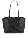 KARL LAGERFELD Floral Leather Tote,0400098213272