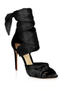 ALEXANDRE BIRMAN Katherine Silk Ankle-Wrap Sandals,0400097293200