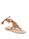 JOIE KACIA LEATHER ANKLE STRAP SANDALS,0400098270121
