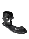 COLE HAAN BARRA ANKLE WRAP LEATHER SANDALS,0400098127384