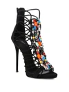 GIUSEPPE ZANOTTI Strappy Beaded Suede Sandals,0400096211735