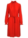 Apc Astor Wool Dress In Rouge