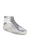 GOLDEN GOOSE LEATHER HIGH-TOP SNEAKERS,0400099119943