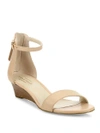 COLE HAAN Adderly Leather Ankle-Strap Wedge Sandals,0400098111491