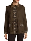 HAUTE HIPPIE Embroidered Eagle Long-Sleeve Jacket,0400094357285