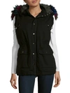 ANNABELLE NEW YORK Dyed Fox Trimmed Vest,0400095565166