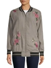 BILLY T Floral-Embroidered Jacket,0400098219153