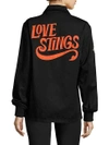 OPENING CEREMONY Love Stings Coach Cotton Jacket,0400097956205