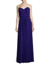 LA FEMME Elegant Gathered Floor-Length Gown,0400095381160