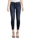 7 FOR ALL MANKIND ASYMMETRICAL CUFF ANKLE JEANS,0400096456276