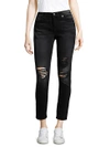 7 FOR ALL MANKIND Distressed Ankle Skinny Jeans,0400097749064