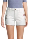DRIFTWOOD Floral Embroidered Jean Shorts,0400097413385