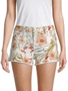 7 FOR ALL MANKIND Floral Cut-Off Shorts,0400098538006