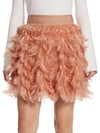 ALICE AND OLIVIA Cina Feather Party Skirt,0400097461794