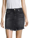 7 FOR ALL MANKIND Mini Skirt With Scalloped Hem,0400097613422