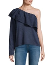 ELLA MOSS One-Shoulder Knitted Sweater,0400098685166