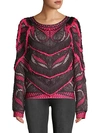 HERVE LEGER Everly Frayed Sweater,0400098997103